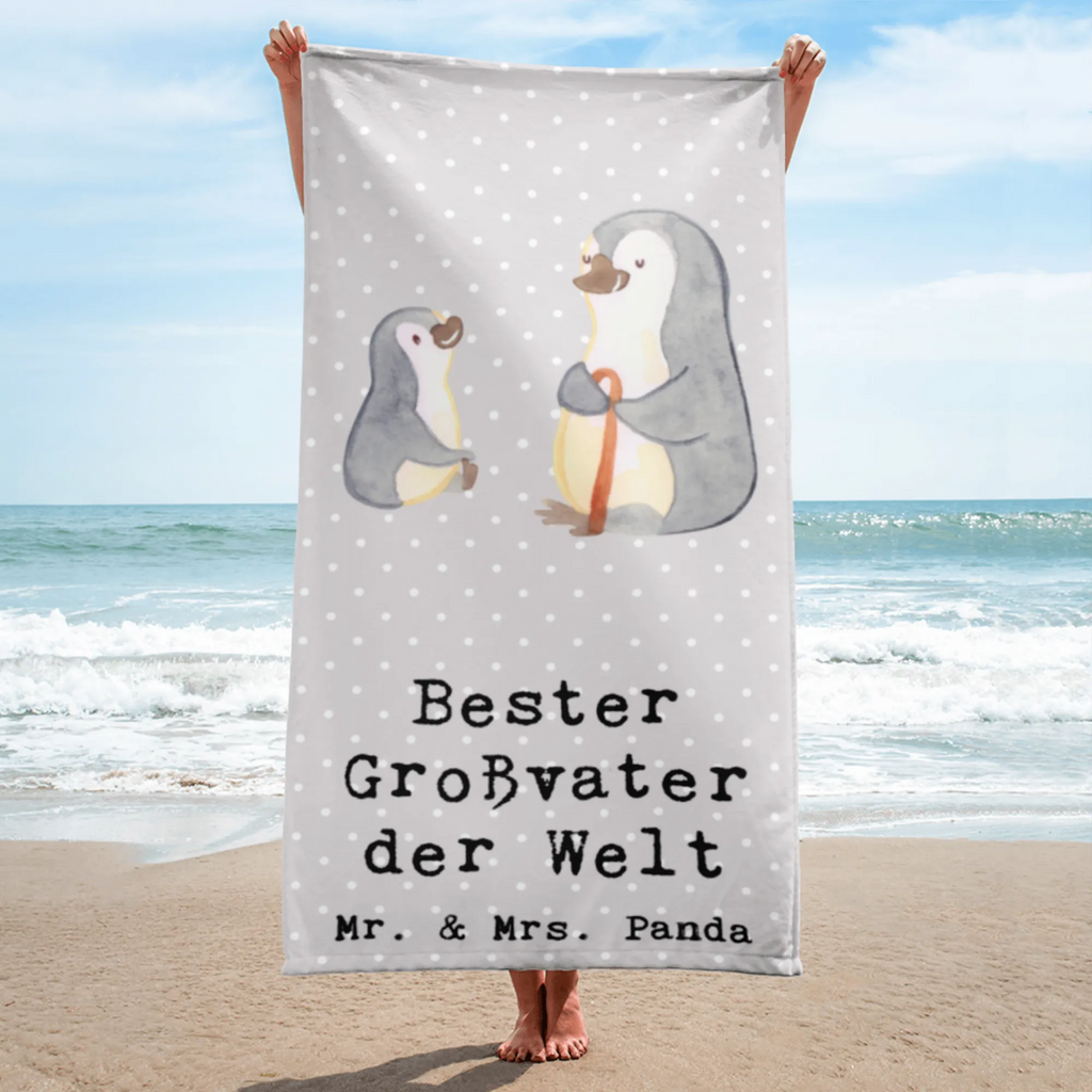 XL Badehandtuch Pinguin Bester Großvater der Welt Handtuch, Badetuch, Duschtuch, Strandtuch, Saunatuch, für, Dankeschön, Geschenk, Schenken, Geburtstag, Geburtstagsgeschenk, Geschenkidee, Danke, Bedanken, Mitbringsel, Freude machen, Geschenktipp, Großvater, Grossvater, Opa, Opi. Großpapa, Großeltern, Enkel, Enkelin, Enkelkind, Kleinigkeit, Oppa, Oppi, Bester