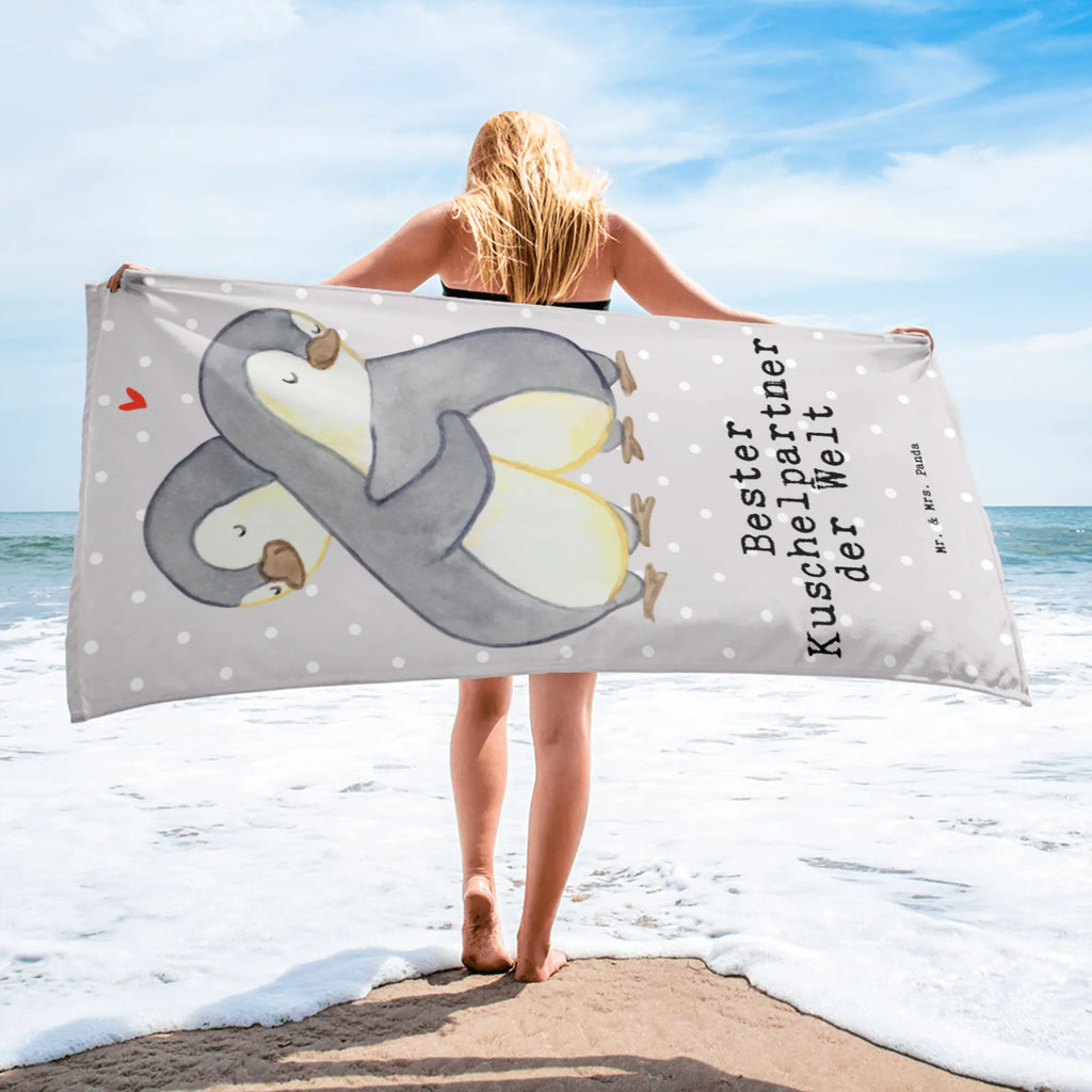 XL Badehandtuch Pinguin Bester Kuschelpartner der Welt Handtuch, Badetuch, Duschtuch, Strandtuch, Saunatuch, für, Dankeschön, Geschenk, Schenken, Geburtstag, Geburtstagsgeschenk, Geschenkidee, Danke, Bedanken, Mitbringsel, Freude machen, Geschenktipp, Kuschelpartner, Lebenspartner, Ehepartner, Partner, Ehemann, Ehefrau, Kuscheln, Bett, Liebe, Freund, Freundin, Hochzeitstag, verliebt