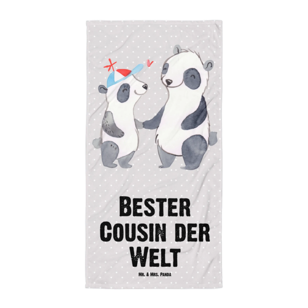 XL Badehandtuch Panda Bester Cousin der Welt Handtuch, Badetuch, Duschtuch, Strandtuch, Saunatuch, für, Dankeschön, Geschenk, Schenken, Geburtstag, Geburtstagsgeschenk, Geschenkidee, Danke, Bedanken, Mitbringsel, Freude machen, Geschenktipp, Cousin, Kousin, Vetter, Sohn von Onkel, Sohn von Tante, Familie, Verwandtschaft, Cousine