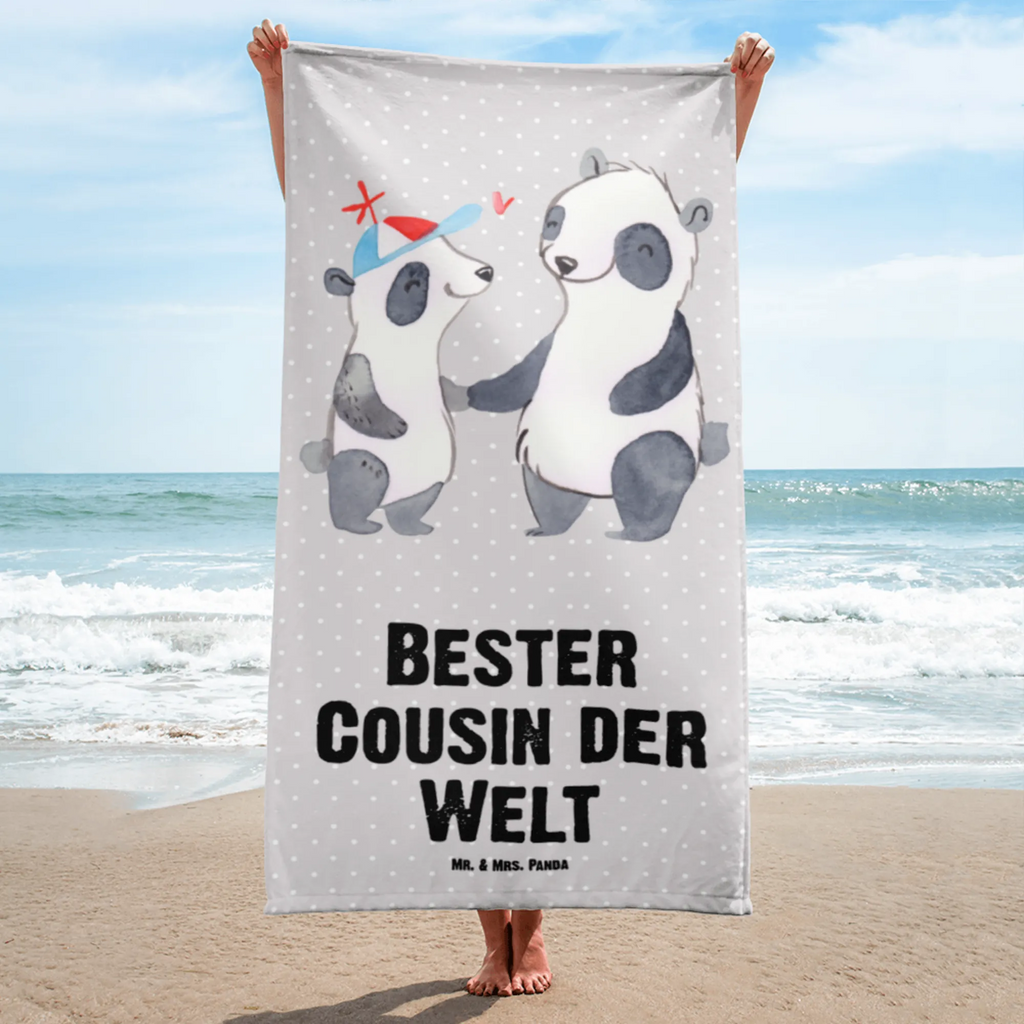 XL Badehandtuch Panda Bester Cousin der Welt Handtuch, Badetuch, Duschtuch, Strandtuch, Saunatuch, für, Dankeschön, Geschenk, Schenken, Geburtstag, Geburtstagsgeschenk, Geschenkidee, Danke, Bedanken, Mitbringsel, Freude machen, Geschenktipp, Cousin, Kousin, Vetter, Sohn von Onkel, Sohn von Tante, Familie, Verwandtschaft, Cousine