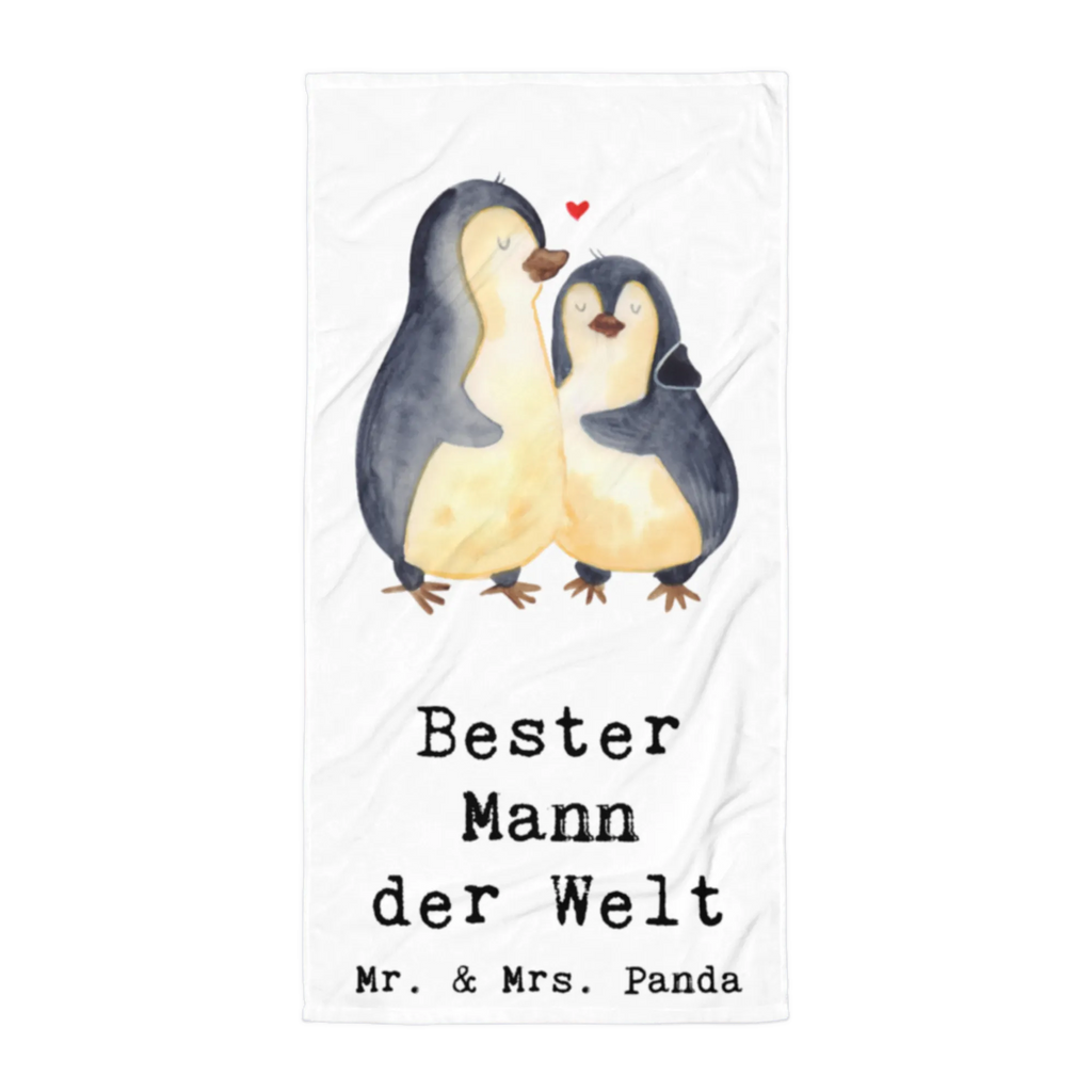 XL Badehandtuch Pinguin Bester Mann der Welt Handtuch, Badetuch, Duschtuch, Strandtuch, Saunatuch, für, Dankeschön, Geschenk, Schenken, Geburtstag, Geburtstagsgeschenk, Geschenkidee, Danke, Bedanken, Mitbringsel, Freude machen, Geschenktipp, Ehemann, Beste, Mann, Partner, Freund, Traummann, Liebling, Ehepartner, Ehe, Gatte, Lebensgefährte, Bräutigam, Kleinigkeit