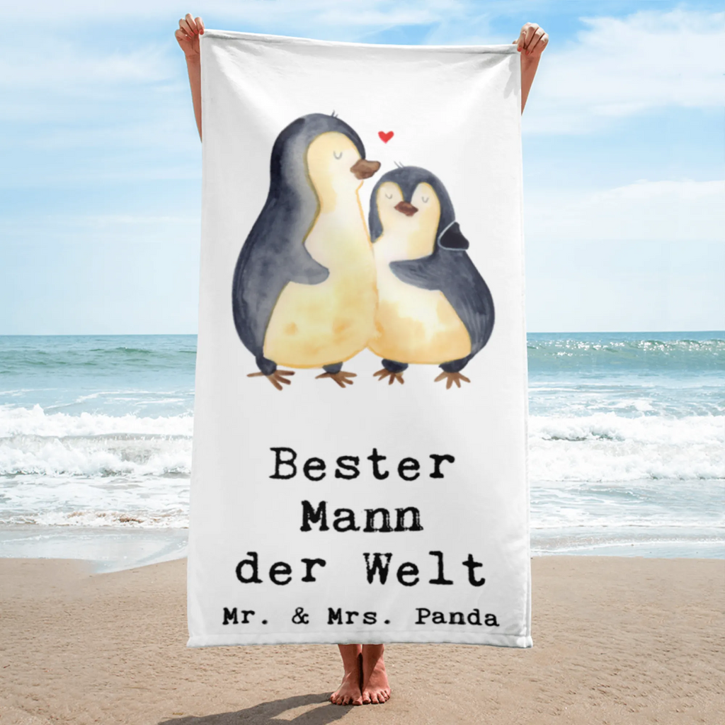 XL Badehandtuch Pinguin Bester Mann der Welt Handtuch, Badetuch, Duschtuch, Strandtuch, Saunatuch, für, Dankeschön, Geschenk, Schenken, Geburtstag, Geburtstagsgeschenk, Geschenkidee, Danke, Bedanken, Mitbringsel, Freude machen, Geschenktipp, Ehemann, Beste, Mann, Partner, Freund, Traummann, Liebling, Ehepartner, Ehe, Gatte, Lebensgefährte, Bräutigam, Kleinigkeit