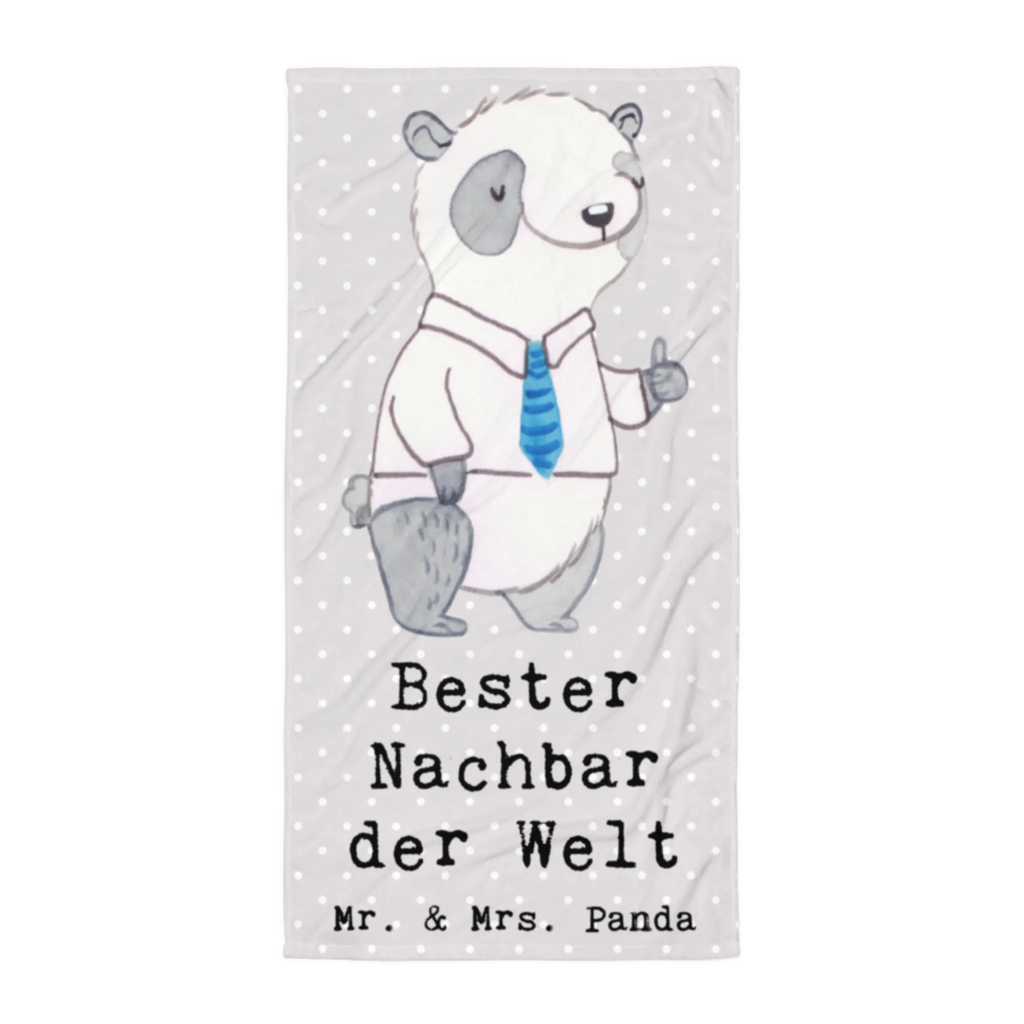 XL Badehandtuch Panda Bester Nachbar der Welt Handtuch, Badetuch, Duschtuch, Strandtuch, Saunatuch, für, Dankeschön, Geschenk, Schenken, Geburtstag, Geburtstagsgeschenk, Geschenkidee, Danke, Bedanken, Mitbringsel, Freude machen, Geschenktipp, Nachbar, Nachbarn, Nachbarschaft, Freund, Angrenzer, Anwohner, Bewohner, Freundschaft