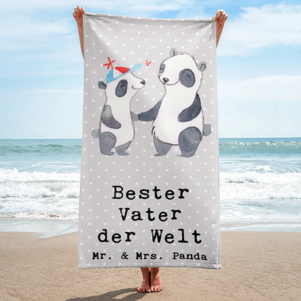 XL Badehandtuch Panda Bester Vater der Welt Handtuch, Badetuch, Duschtuch, Strandtuch, Saunatuch, für, Dankeschön, Geschenk, Schenken, Geburtstag, Geburtstagsgeschenk, Geschenkidee, Danke, Bedanken, Mitbringsel, Freude machen, Geschenktipp, Vater, Papa, Dad, Daddy, Paps, Papi, Vati, Eltern, Geschenk Vater, Mann, Familie, Bester, Kleinigkeit