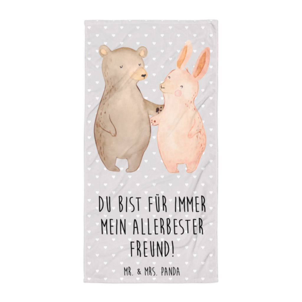 XL Badehandtuch Bär Hase Umarmen Handtuch, Badetuch, Duschtuch, Strandtuch, Saunatuch, Liebe, Partner, Freund, Freundin, Ehemann, Ehefrau, Heiraten, Verlobung, Heiratsantrag, Liebesgeschenk, Jahrestag, Hocheitstag, Freunde, bester Freund, Hase, Bär, Bärchen, best friends