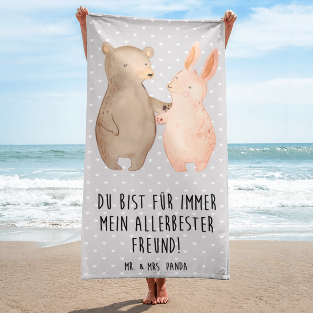 XL Badehandtuch Bär Hase Umarmen Handtuch, Badetuch, Duschtuch, Strandtuch, Saunatuch, Liebe, Partner, Freund, Freundin, Ehemann, Ehefrau, Heiraten, Verlobung, Heiratsantrag, Liebesgeschenk, Jahrestag, Hocheitstag, Freunde, bester Freund, Hase, Bär, Bärchen, best friends