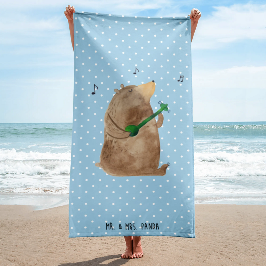 XL Badehandtuch Bär Lied Handtuch, Badetuch, Duschtuch, Strandtuch, Saunatuch, Bär, Teddy, Teddybär, Bärchen, Bear, Liebeslied, Lied, Song, Valentinstag, Valentine, Geschenk, Partner, Liebe, Freundin, Frau, Herz, Spruch