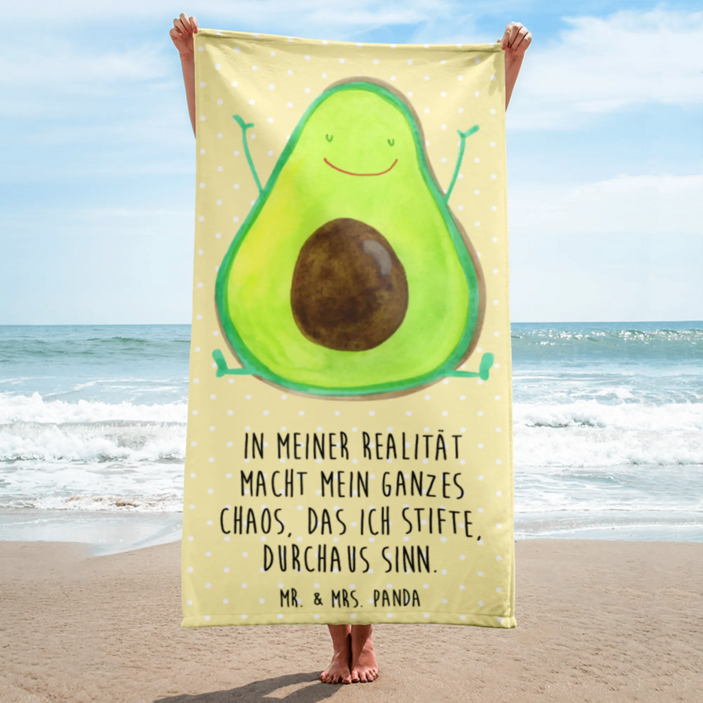 XL Badehandtuch Avocado Happy Handtuch, Badetuch, Duschtuch, Strandtuch, Saunatuch, Avocado, Veggie, Vegan, Gesund, Chaos