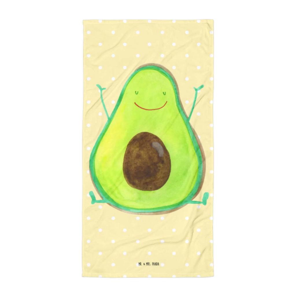 XL Badehandtuch Avocado Happy Handtuch, Badetuch, Duschtuch, Strandtuch, Saunatuch, Avocado, Veggie, Vegan, Gesund, Chaos