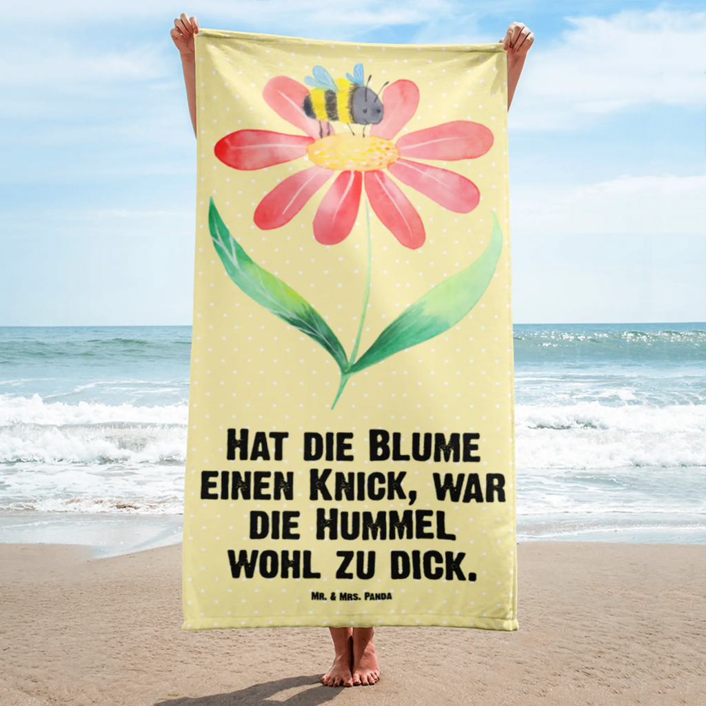 XL Badehandtuch Hummel Blume Handtuch, Badetuch, Duschtuch, Strandtuch, Saunatuch, Tiermotive, Gute Laune, lustige Sprüche, Tiere, Hummel, Blume, Wespe, Flauschig, Natur, Feld, Hummeln, Biene