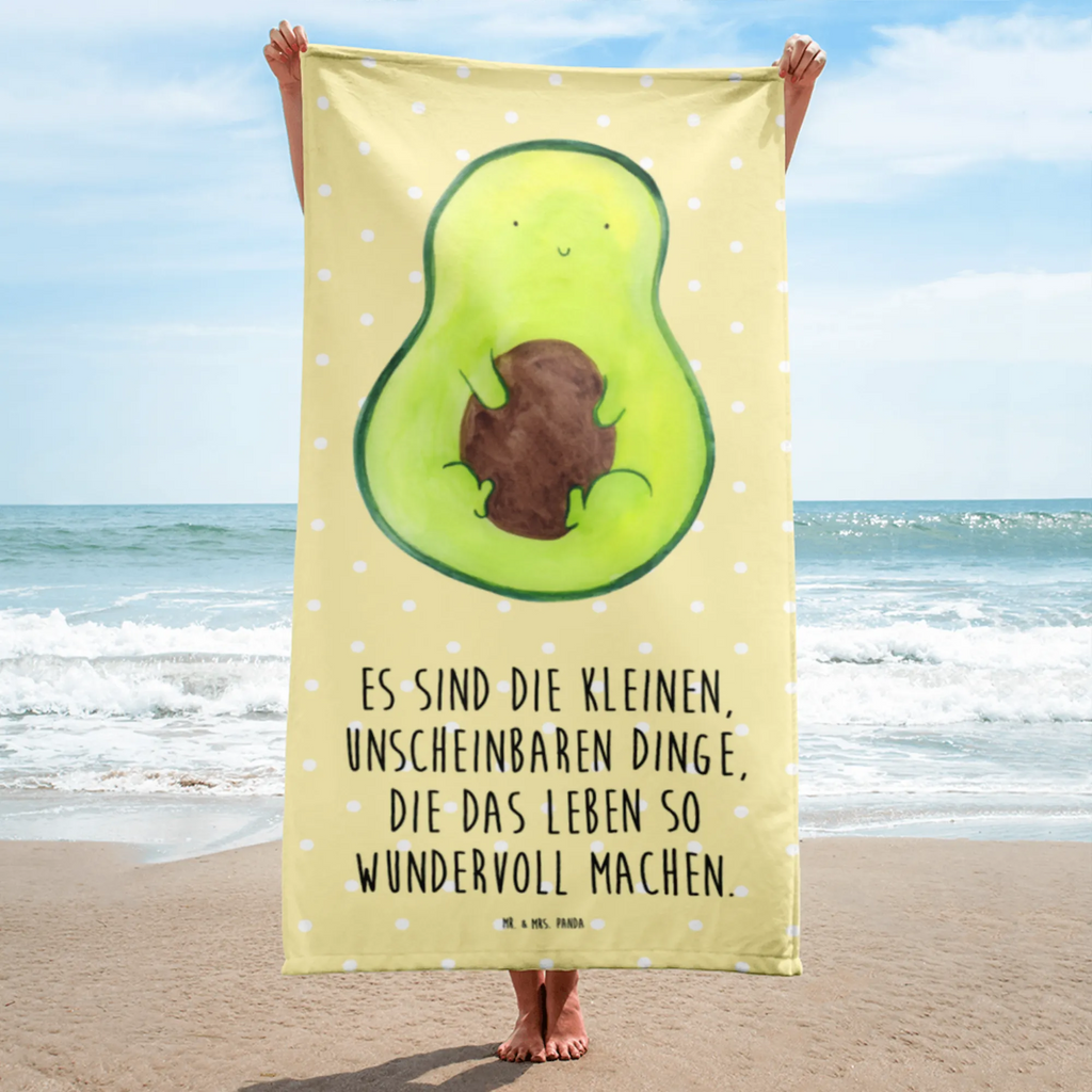 XL Badehandtuch Avocado mit Kern Handtuch, Badetuch, Duschtuch, Strandtuch, Saunatuch, Avocado, Veggie, Vegan, Gesund, Avokado, Avocadokern, Kern, Pflanze, Spruch Leben