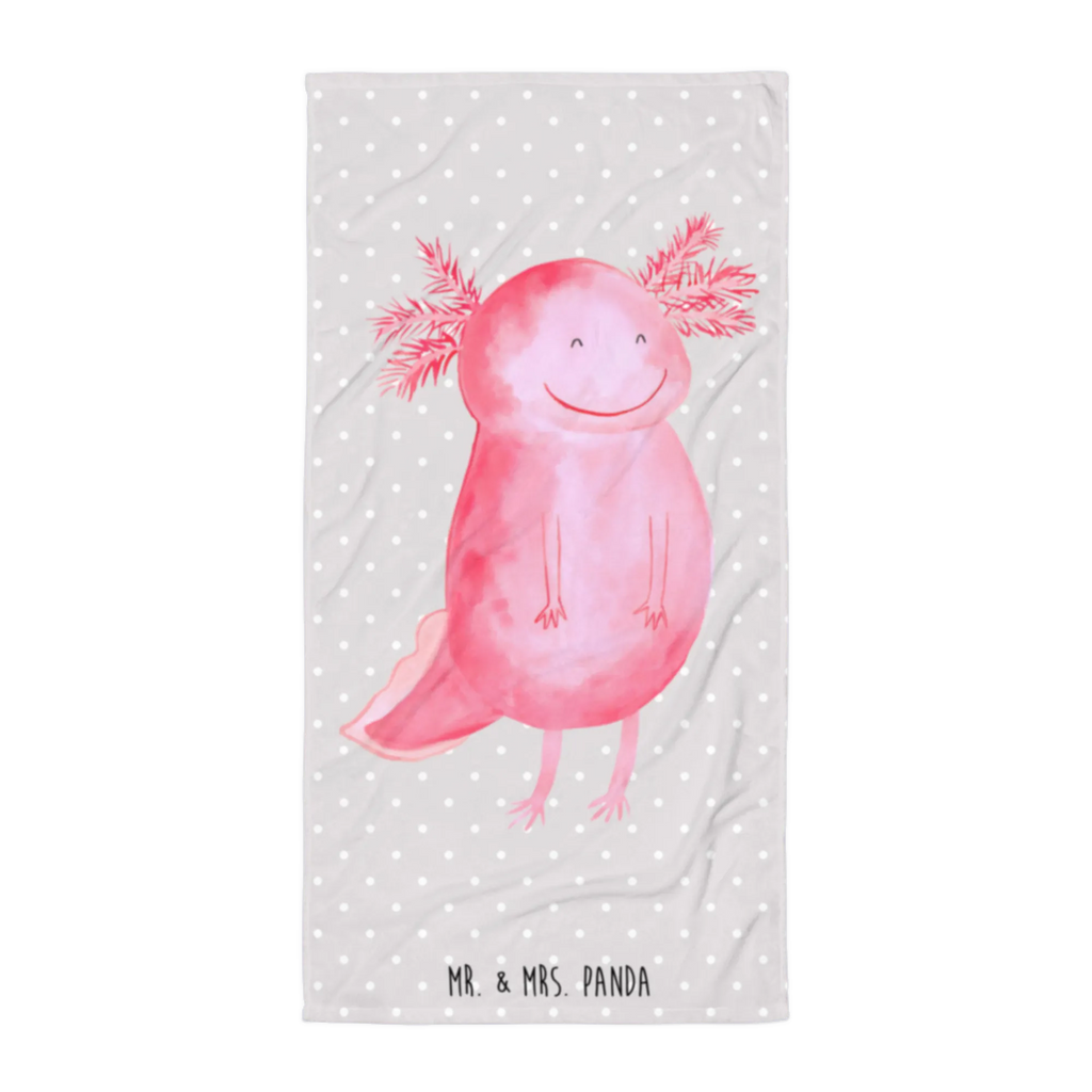 XL bath towel axolotl Happy Handtuch, Badetuch, Duschtuch, Strandtuch, Saunatuch, Axolotl, Molch, Axolot, Schwanzlurch, Lurch, Lurche, Motivation, gute Laune