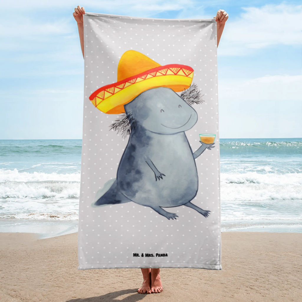 XL Badehandtuch Axolotl Tequila Handtuch, Badetuch, Duschtuch, Strandtuch, Saunatuch, Axolotl, Molch, Mexico, Mexiko, Sombrero, Zitrone, Tequila, Motivation, Spruch, Schwanzlurch, Lurch, Lurche, Axolot, Feuerdrache, Feuersalamander