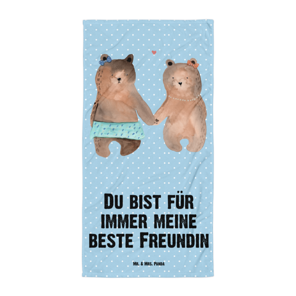 XL Badehandtuch Bär Freundin Handtuch, Badetuch, Duschtuch, Strandtuch, Saunatuch, Bär, Teddy, Teddybär, Bär Freundin Beste Freund Liebe Liebesbeweis Verliebt Kumpel Kumpeliene