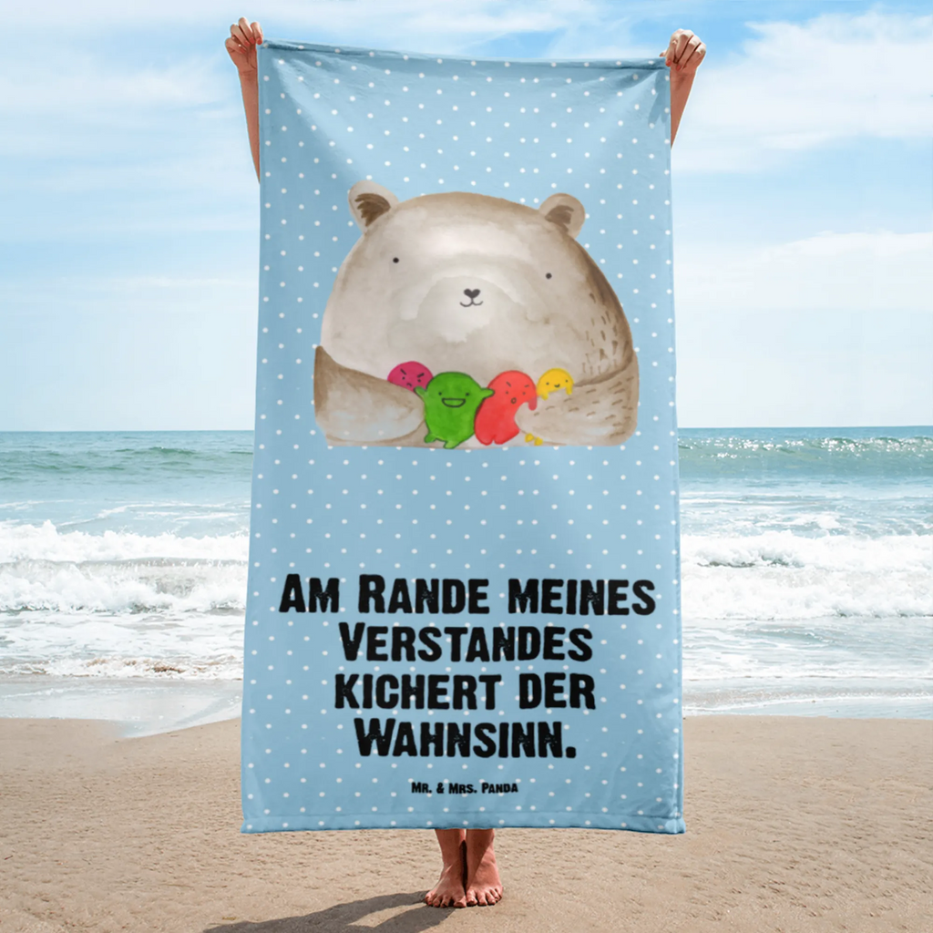 XL Badehandtuch Bär Gefühl Handtuch, Badetuch, Duschtuch, Strandtuch, Saunatuch, Bär, Teddy, Teddybär, Wahnsinn, Verrückt, Durchgedreht