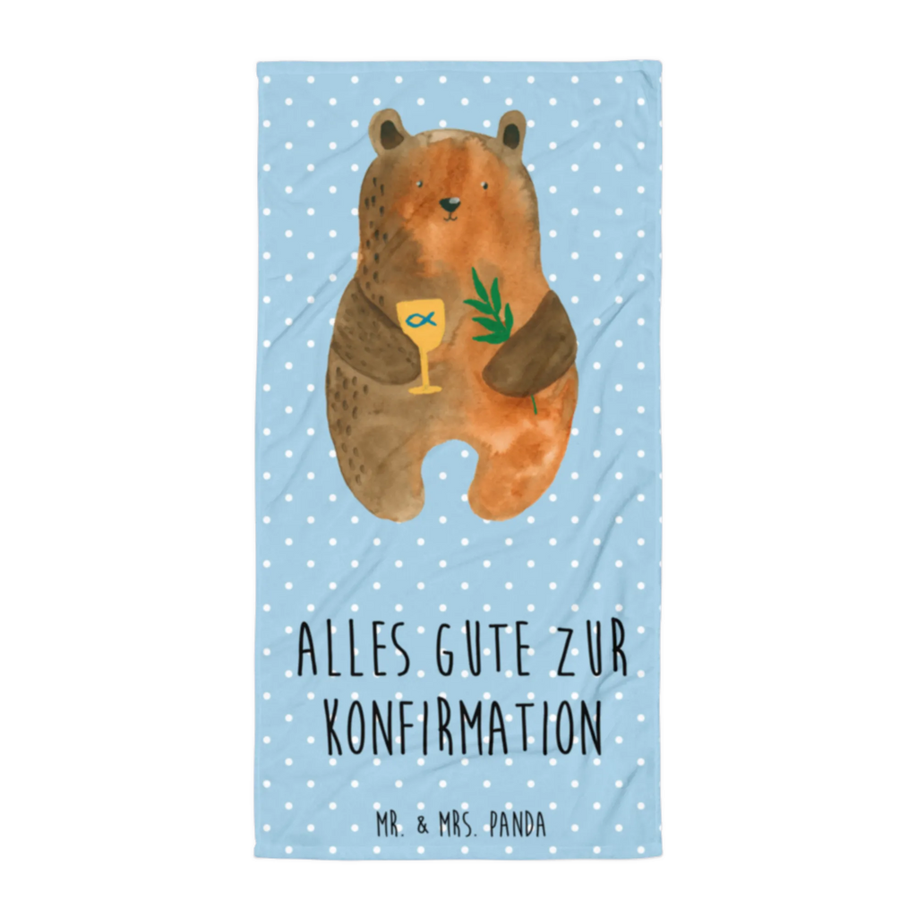 XL Badehandtuch Konfirmation-Bär Handtuch, Badetuch, Duschtuch, Strandtuch, Saunatuch, Bär, Teddy, Teddybär, Konfirmation, Kirche, evangelisch, Gottesdienst