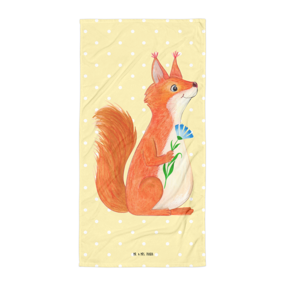 XL Badehandtuch Eichhörnchen Blume Handtuch, Badetuch, Duschtuch, Strandtuch, Saunatuch, Tiermotive, Gute Laune, lustige Sprüche, Tiere, Eichhörnchen, Eichhorn, Spruch positiv, Lachen, Spaß, Motivation Sprüche, Motivation Bilder, glücklich Spruch, Spruch Deko