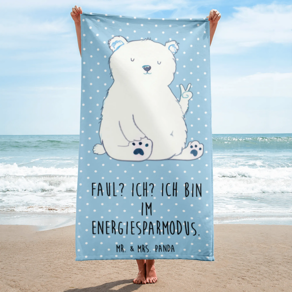 XL Badehandtuch Eisbär Faul Handtuch, Badetuch, Duschtuch, Strandtuch, Saunatuch, Bär, Teddy, Teddybär, Eisbär, Nordpol, Faul, Entspannen, Relaxen, Büro, Arbeit, Bürojob, Arbeitsplatz, Homeoffice