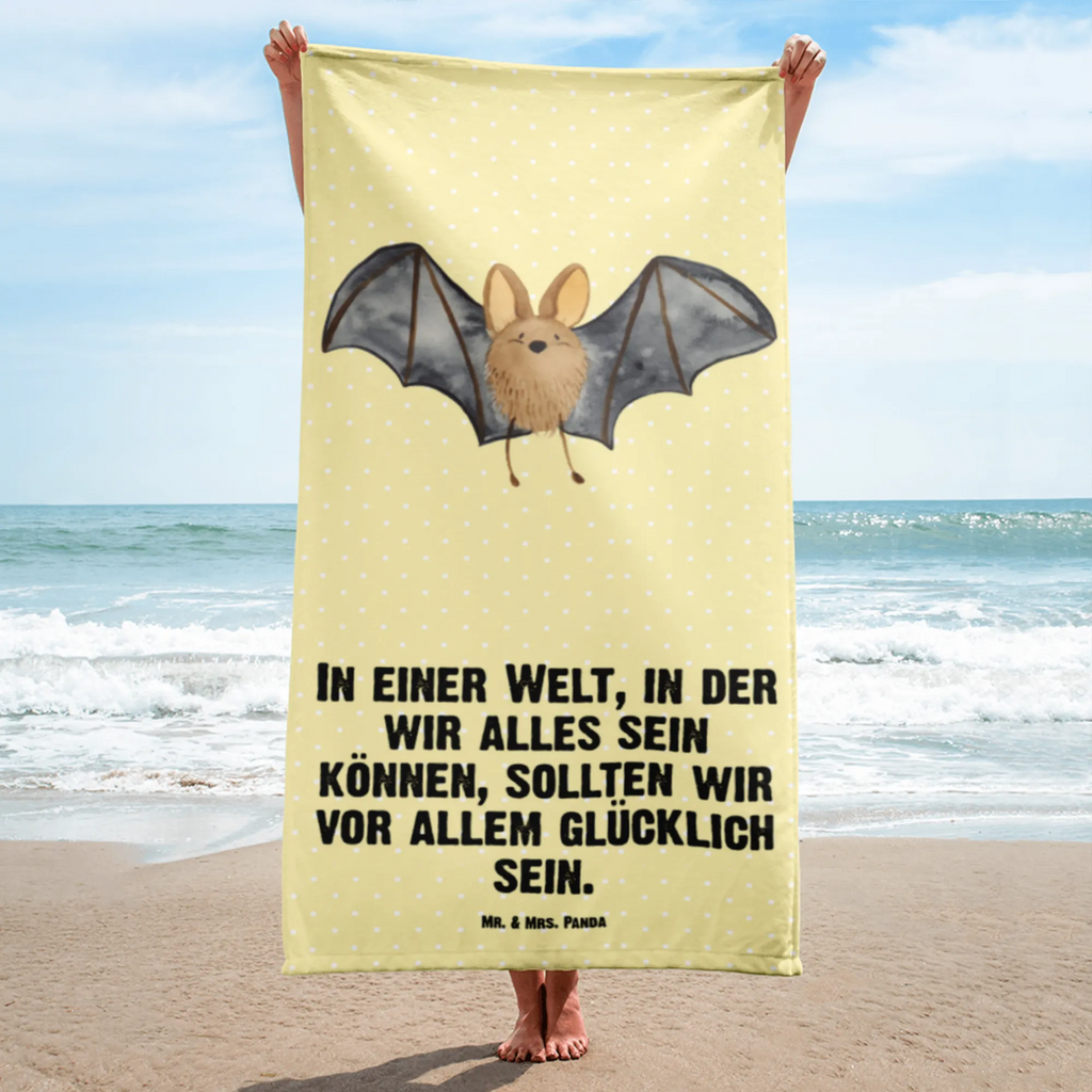 XL Badehandtuch Fledermaus Flügel Handtuch, Badetuch, Duschtuch, Strandtuch, Saunatuch, Tiermotive, Gute Laune, lustige Sprüche, Tiere