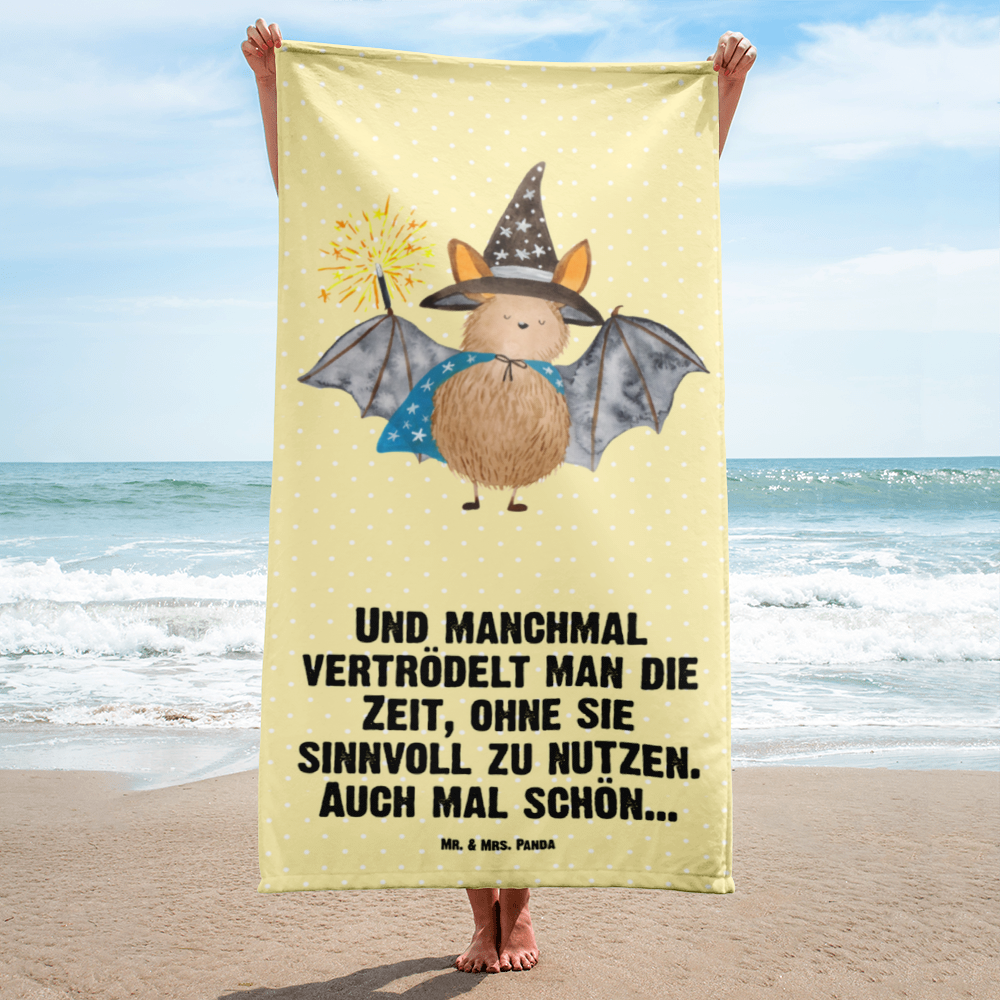 XL Badehandtuch Fledermaus Zauberer Handtuch, Badetuch, Duschtuch, Strandtuch, Saunatuch, Tiermotive, Gute Laune, lustige Sprüche, Tiere, Fledermaus, Fledermäuse, Zauberer, Magier, Frauen, reinsteigern