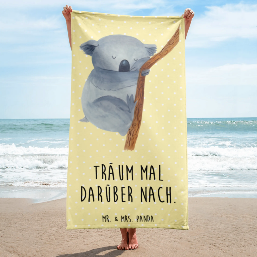 XL Badehandtuch Koalabär Handtuch, Badetuch, Duschtuch, Strandtuch, Saunatuch, Tiermotive, Gute Laune, lustige Sprüche, Tiere, Koala, träumen, Traum, schlafen, Schlafzimmer, Traumland, Bär, Koalabär