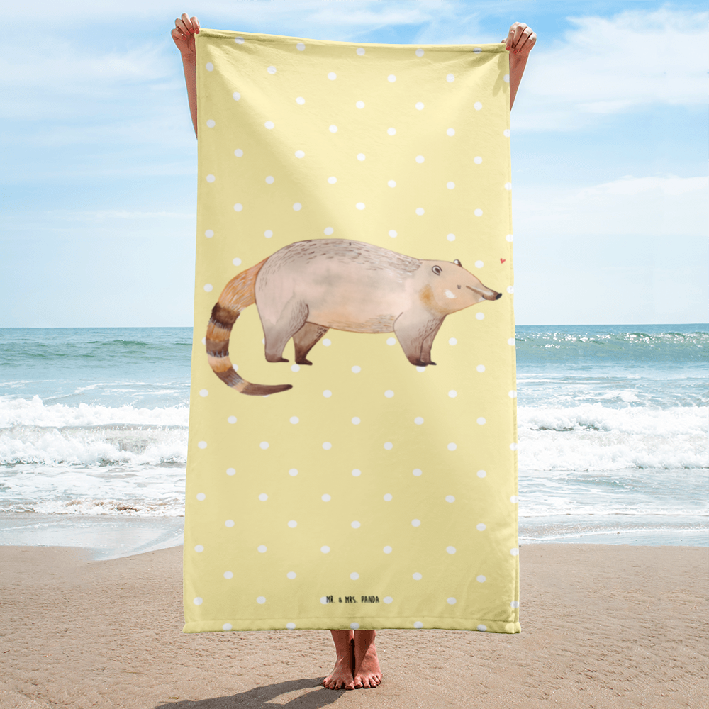 XL Badehandtuch Nasenbär Handtuch, Badetuch, Duschtuch, Strandtuch, Saunatuch, Tiermotive, Gute Laune, lustige Sprüche, Tiere, Nasenbär, Nasenbären, Rüsselbär, Bär