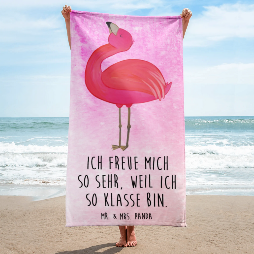 XL Badehandtuch Flamingo Stolz Handtuch, Badetuch, Duschtuch, Strandtuch, Saunatuch, Flamingo, stolz, Freude, Selbstliebe, Selbstakzeptanz, Freundin, beste Freundin, Tochter, Mama, Schwester