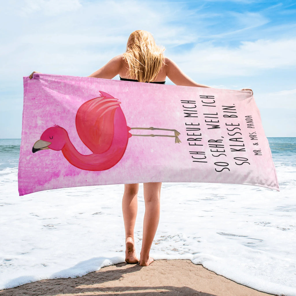 XL Badehandtuch Flamingo Stolz Handtuch, Badetuch, Duschtuch, Strandtuch, Saunatuch, Flamingo, stolz, Freude, Selbstliebe, Selbstakzeptanz, Freundin, beste Freundin, Tochter, Mama, Schwester