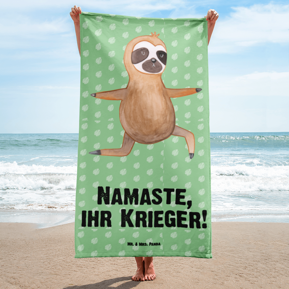 XL Badehandtuch Faultier Yoga Handtuch, Badetuch, Duschtuch, Strandtuch, Saunatuch, Faultier, Faultier Geschenk, Faultier Deko, Faultiere, faul, Lieblingstier, Yoga, Namaste, Krieger, Yogaübungen, Meditation, Atmung, Gelassenheit, Entspannung