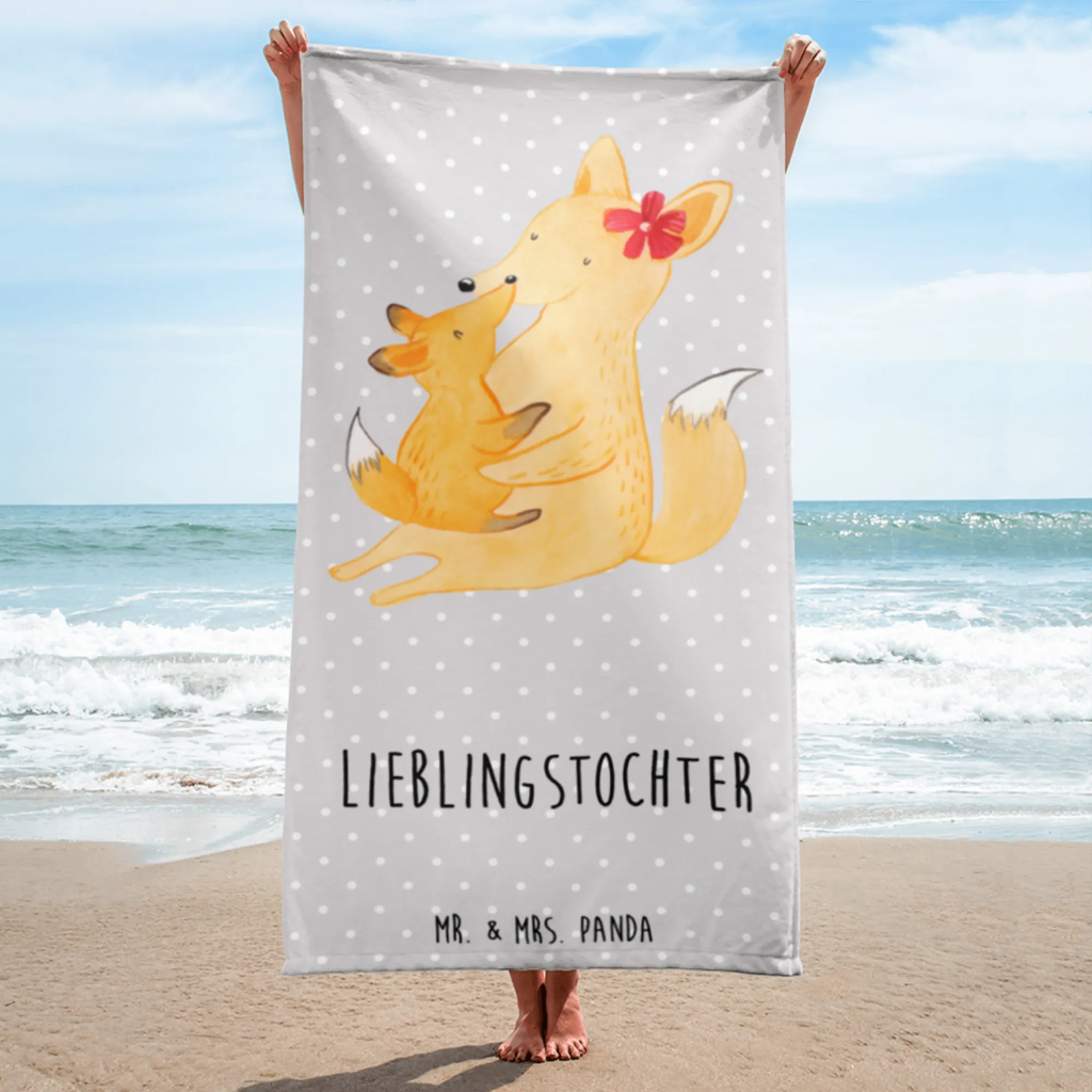 XL Badehandtuch Fuchs Mama & Kind Handtuch, Badetuch, Duschtuch, Strandtuch, Saunatuch, Familie, Vatertag, Muttertag, Bruder, Schwester, Mama, Papa, Oma, Opa, Mutter, Tochter, Lieblingstochter, Beste Tochter, Geschenk