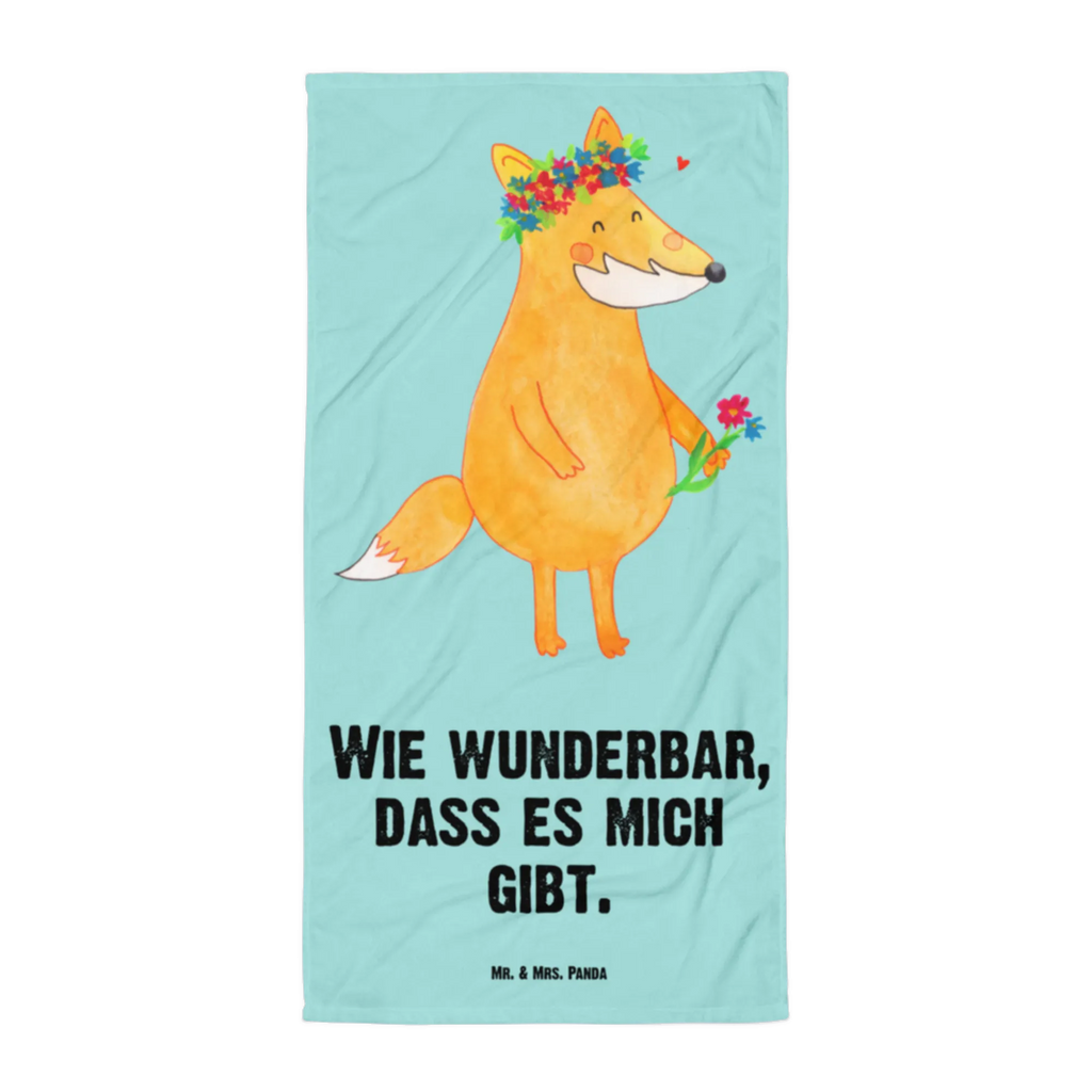 XL Badehandtuch Fuchs Blumen Handtuch, Badetuch, Duschtuch, Strandtuch, Saunatuch, Fuchs, Füchse, Fox, Liebe, Freundin, Fuchsmädchen, Blumenmädchen, Freundinnen, Liebesbeweis, Blume, Blumen, Motivation, Freude, ich, mich, Selbstliebe