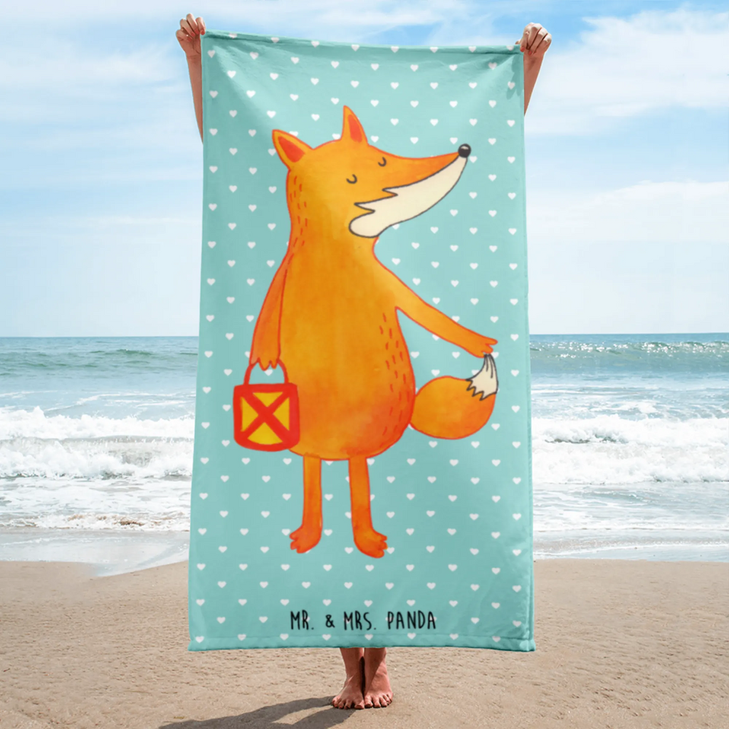 XL Badehandtuch Fuchs Laterne Handtuch, Badetuch, Duschtuch, Strandtuch, Saunatuch, Fuchs, Füchse, Spruch trösten, Liebeskummer Spruch, Laterne, Sankt Martin, Laternenumzug, Aufmuntern, Cäsar Otto Hugo Flaischlen