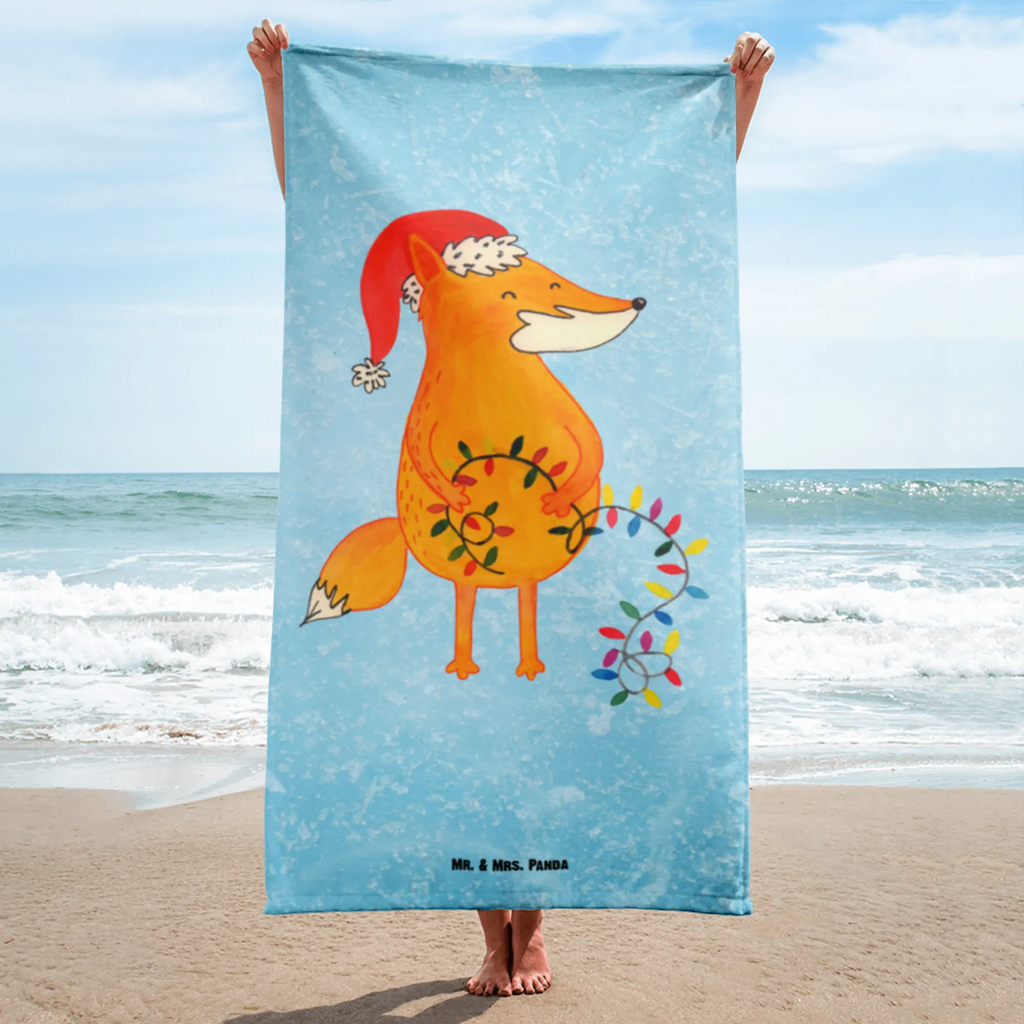 XL Badehandtuch Fuchs Weihnachten Handtuch, Badetuch, Duschtuch, Strandtuch, Saunatuch, Winter, Weihnachten, Weihnachtsdeko, Nikolaus, Advent, Heiligabend, Wintermotiv, Fuchs, Füchse, Spruch schön, Geschenk Weihnachten, Weihnachtsmann, Weihnachtszeit