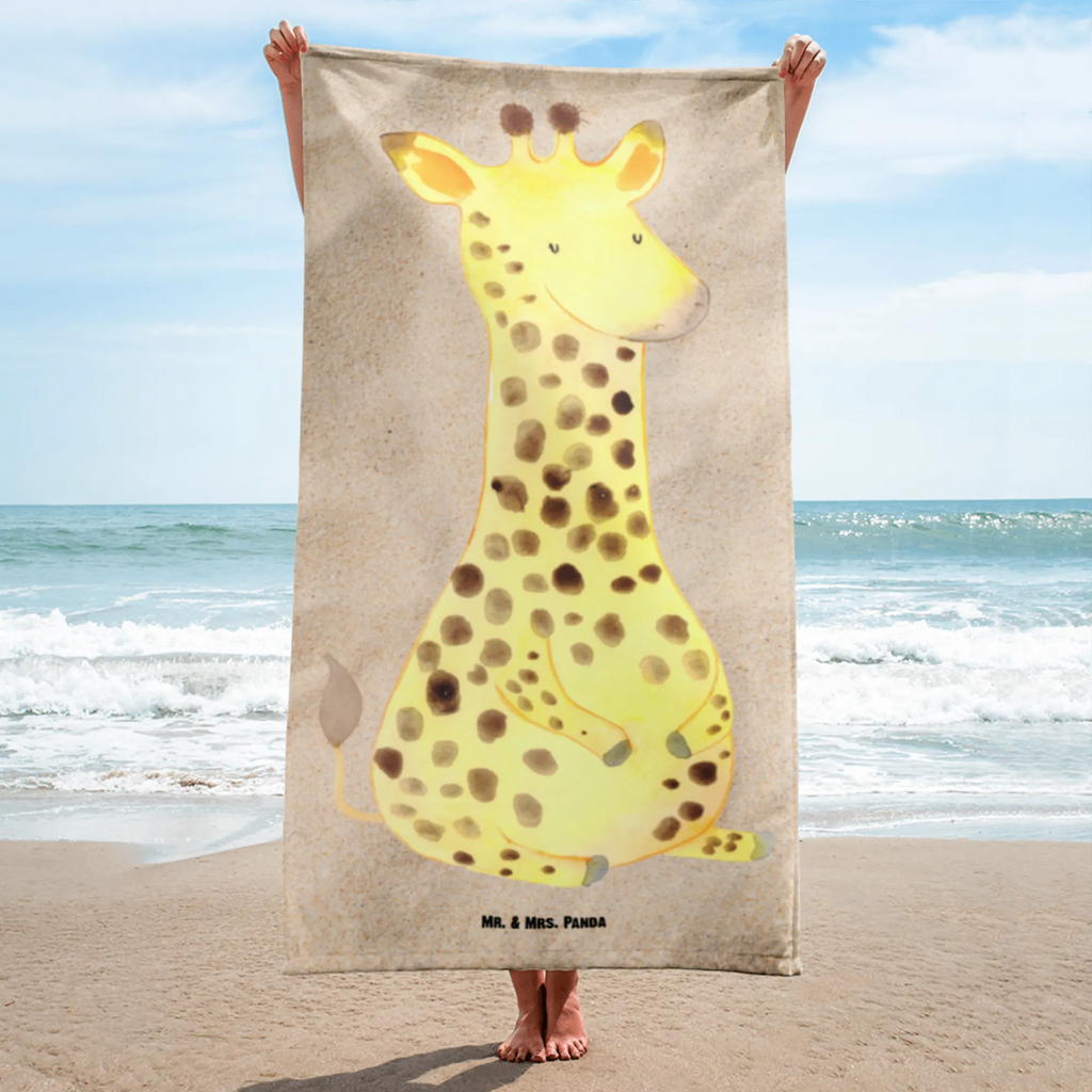 XL bath towel giraffe Satisfied Handtuch, Badetuch, Duschtuch, Strandtuch, Saunatuch, Afrika, Wildtiere, Giraffe, Zufrieden, Glück, Abenteuer