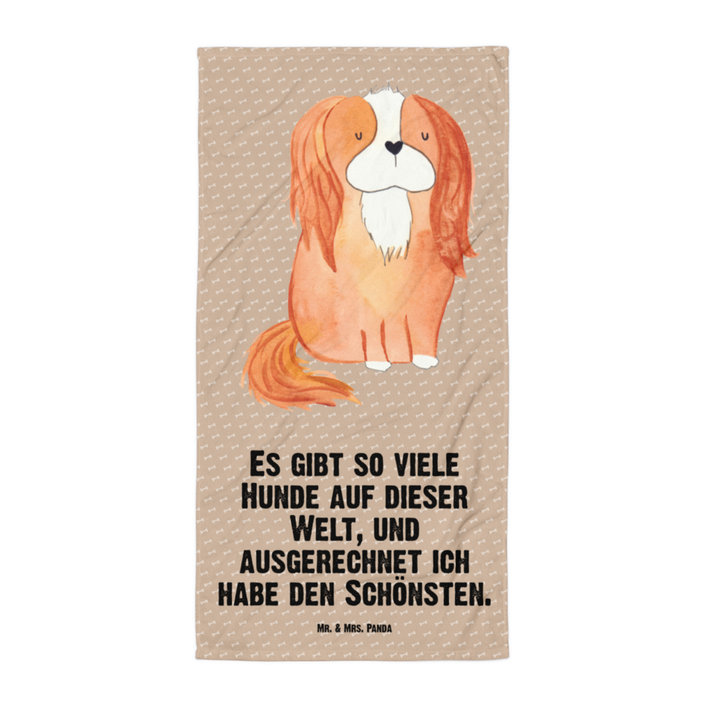 XL Badehandtuch Hund Cavalier King Charles Spaniel Handtuch, Badetuch, Duschtuch, Strandtuch, Saunatuch, Hund, Hundemotiv, Haustier, Hunderasse, Tierliebhaber, Hundebesitzer, Sprüche, Cavalier King Charles Spaniel, Cockerspaniel, Spaniel, Spruch, schönster Hund