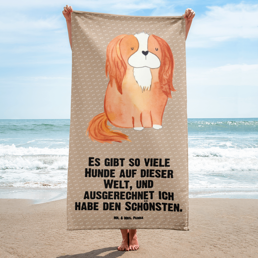 XL Badehandtuch Hund Cavalier King Charles Spaniel Handtuch, Badetuch, Duschtuch, Strandtuch, Saunatuch, Hund, Hundemotiv, Haustier, Hunderasse, Tierliebhaber, Hundebesitzer, Sprüche, Cavalier King Charles Spaniel, Cockerspaniel, Spaniel, Spruch, schönster Hund