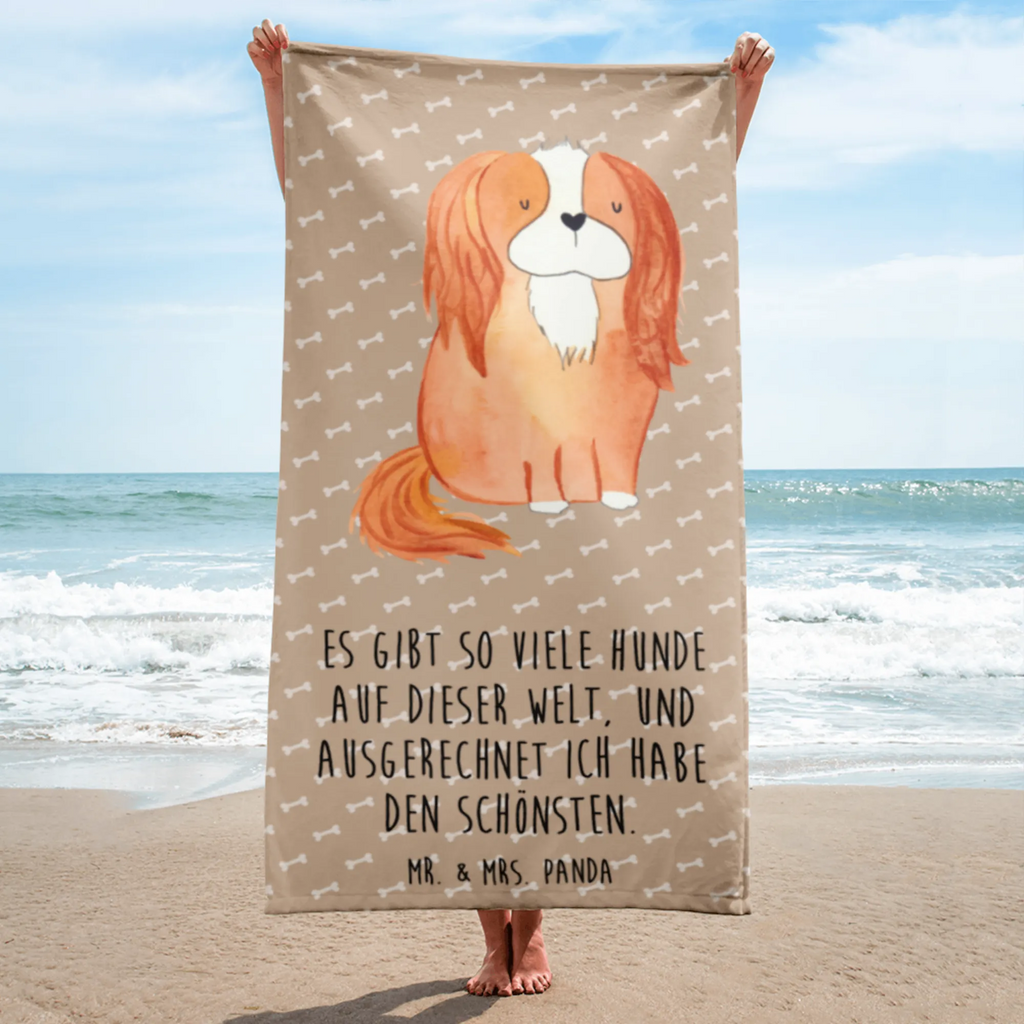 XL Badehandtuch Hund Cavalier King Charles Spaniel Handtuch, Badetuch, Duschtuch, Strandtuch, Saunatuch, Hund, Hundemotiv, Haustier, Hunderasse, Tierliebhaber, Hundebesitzer, Sprüche, Cavalier King Charles Spaniel, Cockerspaniel, Spaniel, Spruch, schönster Hund