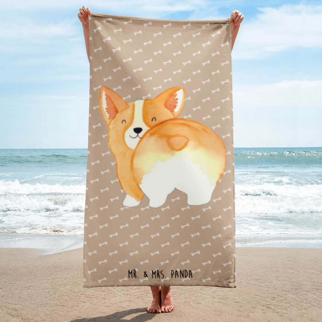 XL Badehandtuch Corgi Po Handtuch, Badetuch, Duschtuch, Strandtuch, Saunatuch, Hund, Hundemotiv, Haustier, Hunderasse, Tierliebhaber, Hundebesitzer, Sprüche, Corgie, Hundeliebe, Motivation, Selbstliebe, Spruch