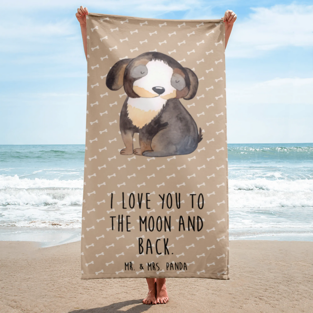 XL Badehandtuch Hund entspannt Handtuch, Badetuch, Duschtuch, Strandtuch, Saunatuch, Hund, Hundemotiv, Haustier, Hunderasse, Tierliebhaber, Hundebesitzer, Sprüche, schwarzer Hund, Hundeliebe, Liebe, Hundeglück