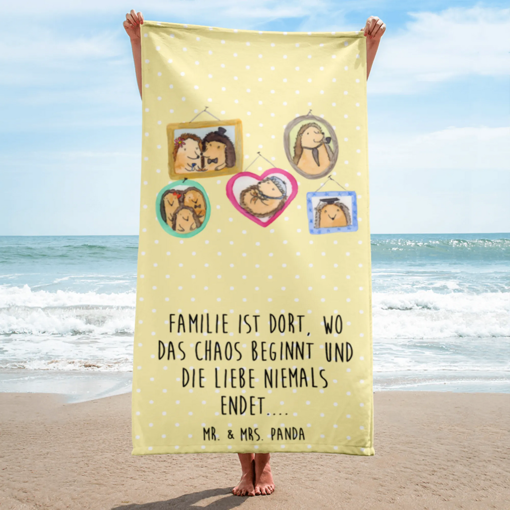 XL Badehandtuch Igel Familie Handtuch, Badetuch, Duschtuch, Strandtuch, Saunatuch, Familie, Vatertag, Muttertag, Bruder, Schwester, Mama, Papa, Oma, Opa, Liebe, Igel, Bilder, Zusammenhalt, Glück