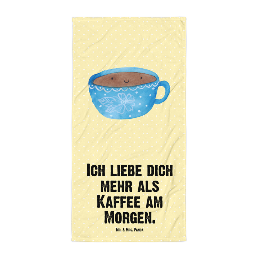 XL Badehandtuch Kaffee Tasse Handtuch, Badetuch, Duschtuch, Strandtuch, Saunatuch, Tiermotive, Gute Laune, lustige Sprüche, Tiere, Kaffee, Tasse, Liebe, Geschmack, Genuss, Glücklich