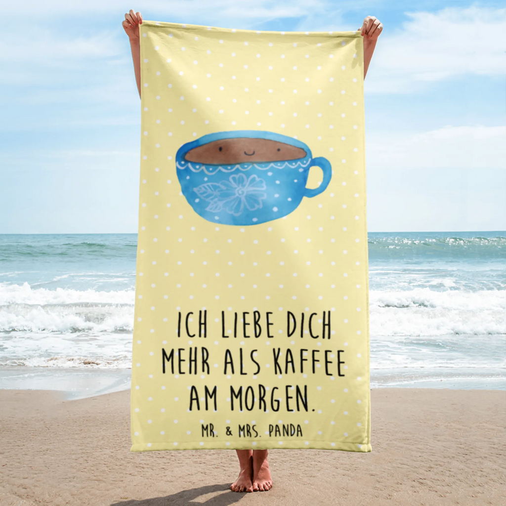 XL Badehandtuch Kaffee Tasse Handtuch, Badetuch, Duschtuch, Strandtuch, Saunatuch, Tiermotive, Gute Laune, lustige Sprüche, Tiere, Kaffee, Tasse, Liebe, Geschmack, Genuss, Glücklich