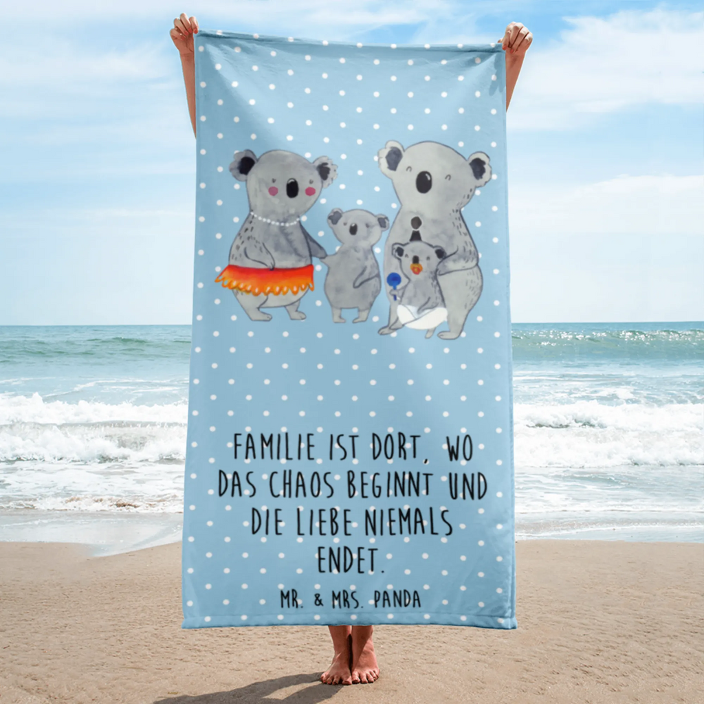 XL Badehandtuch Koala Familie Handtuch, Badetuch, Duschtuch, Strandtuch, Saunatuch, Familie, Vatertag, Muttertag, Bruder, Schwester, Mama, Papa, Oma, Opa, Koala, Koalas, Family, Kinder, Geschwister, Familienleben