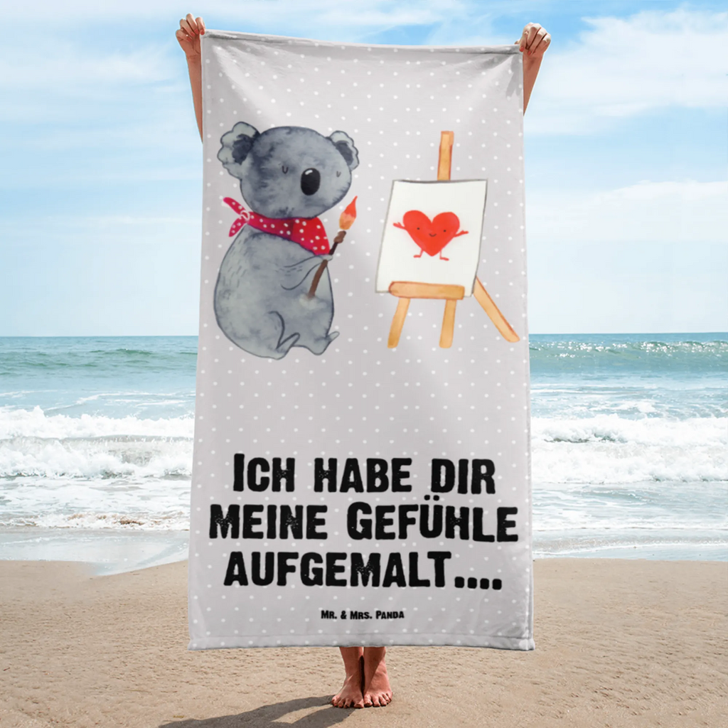 XL Badehandtuch Koala Künstler Handtuch, Badetuch, Duschtuch, Strandtuch, Saunatuch, Koala, Koalabär, Liebe, Liebensbeweis, Liebesgeschenk, Gefühle, Künstler, zeichnen