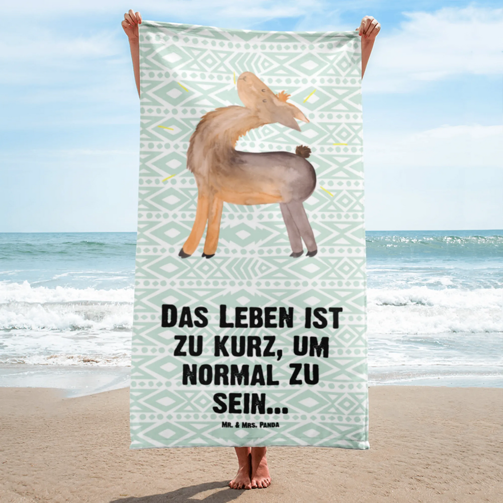 XL Badehandtuch Lama stolz Handtuch, Badetuch, Duschtuch, Strandtuch, Saunatuch, Lama, Alpaka, Lamas, Außenseiter, Anders, Neustart, stolz, Hippie, Freundin, Freundinnen, beste Freundin, Kumpel, Familie, Family