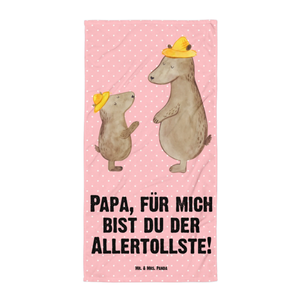 XL Badehandtuch Bären mit Hut Handtuch, Badetuch, Duschtuch, Strandtuch, Saunatuch, Familie, Vatertag, Muttertag, Bruder, Schwester, Mama, Papa, Oma, Opa, Bär, Bären, Vater, Papi, Paps, Dad, Daddy, Lieblingsmensch, Sohn, Söhne, Kind, Kinder, Vater-Sohn, Family, Vorbild