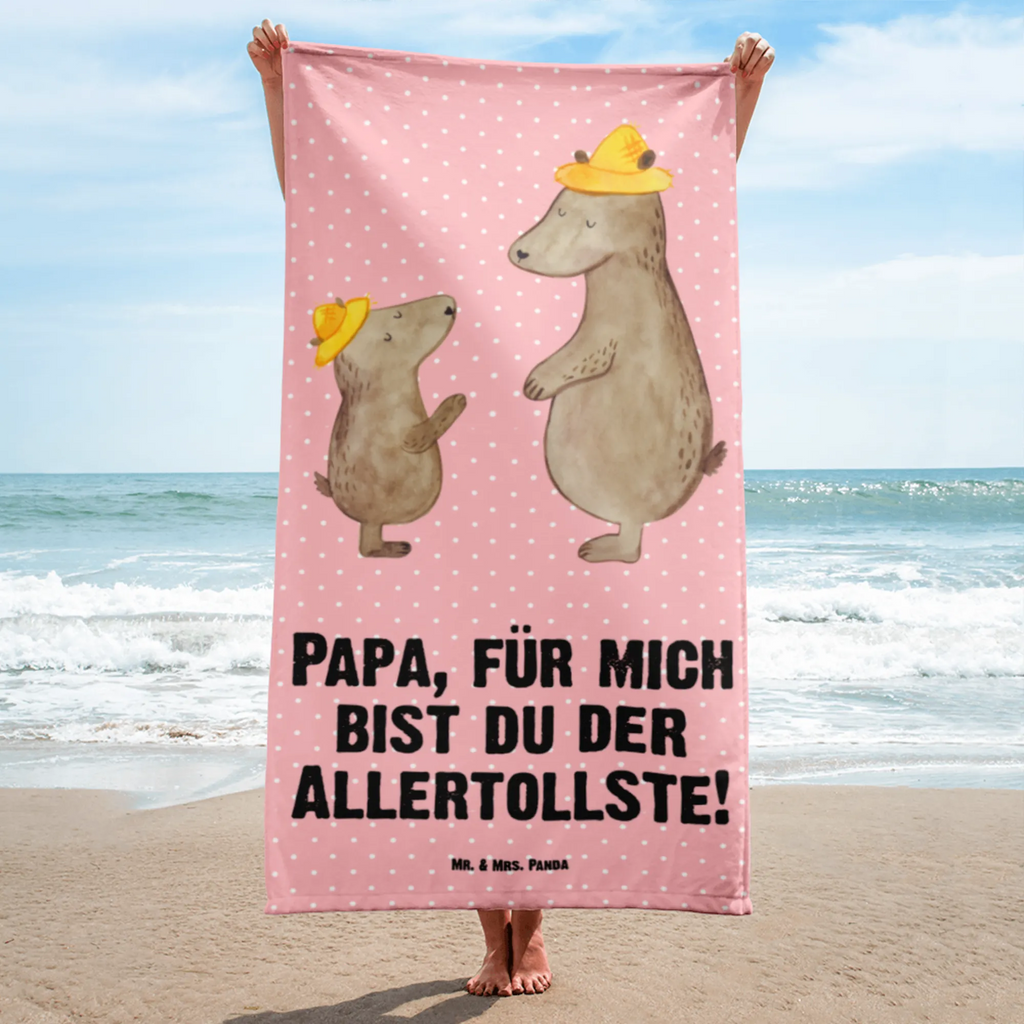 XL Badehandtuch Bären mit Hut Handtuch, Badetuch, Duschtuch, Strandtuch, Saunatuch, Familie, Vatertag, Muttertag, Bruder, Schwester, Mama, Papa, Oma, Opa, Bär, Bären, Vater, Papi, Paps, Dad, Daddy, Lieblingsmensch, Sohn, Söhne, Kind, Kinder, Vater-Sohn, Family, Vorbild