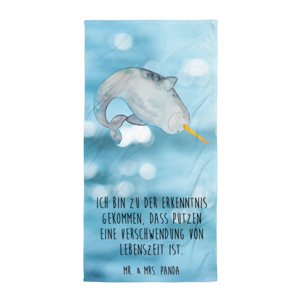 XL bath towel Narwhal Handtuch, Badetuch, Duschtuch, Strandtuch, Saunatuch, Meerestiere, Meer, Urlaub, Narwal, Wal, Putzen, Hausfrau, Junggesellin, aufräumen, Kinderzimmer