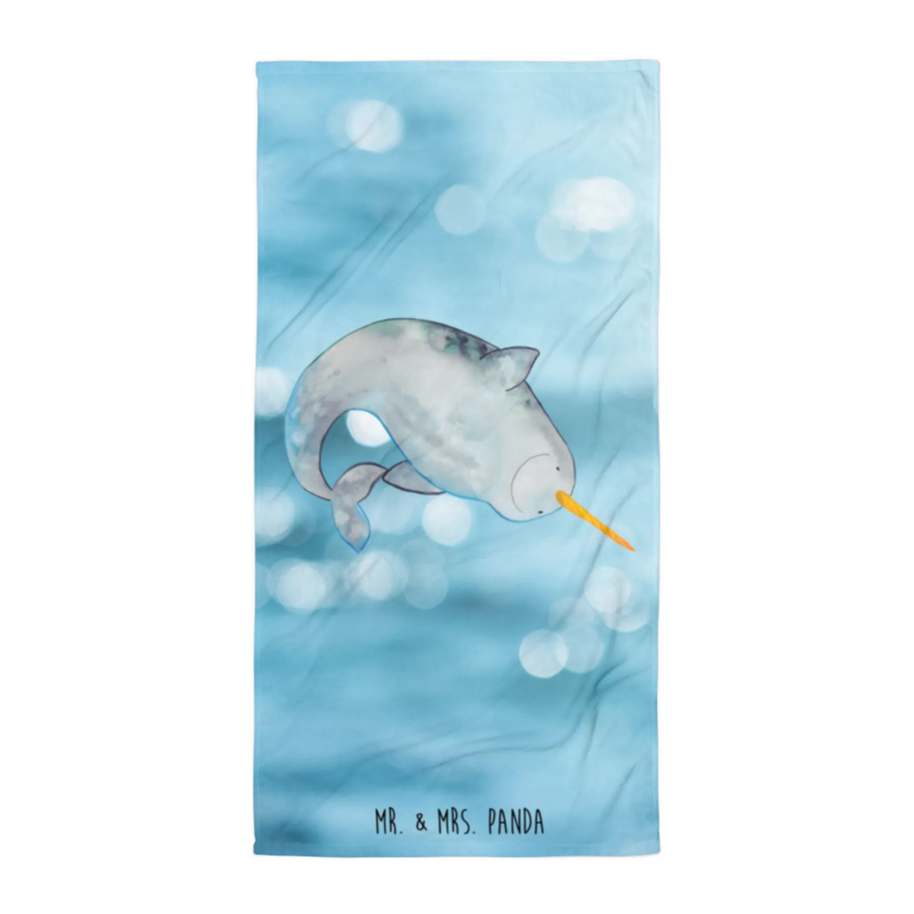 XL bath towel Narwhal Handtuch, Badetuch, Duschtuch, Strandtuch, Saunatuch, Meerestiere, Meer, Urlaub, Narwal, Wal, Putzen, Hausfrau, Junggesellin, aufräumen, Kinderzimmer