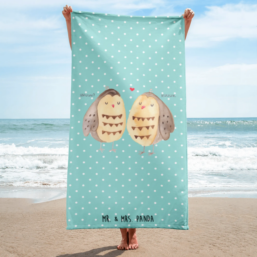 XL Badehandtuch Eulen Liebe Handtuch, Badetuch, Duschtuch, Strandtuch, Saunatuch, Eule, Eule Deko, Liebe, Hochzeit Spruch, Owl, All you need is love, Liebe Spruch, Freundin Geschenk, Freund, Wortspiel lustig